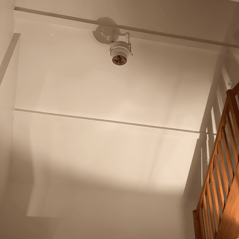 Installation déstratificateur d'air Airius chez un particulier