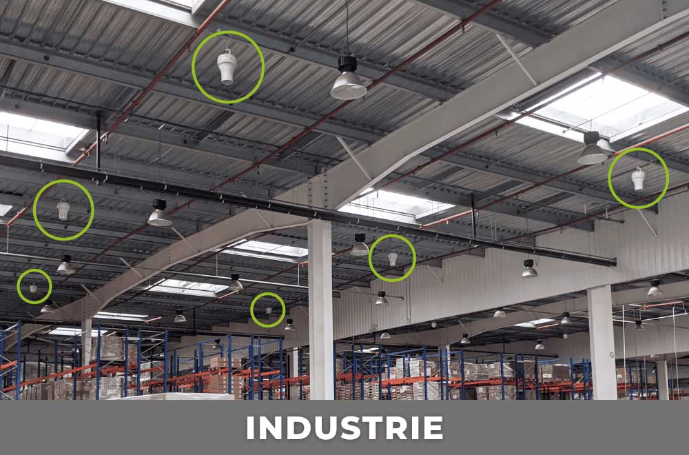 Installation de déstratificateurs Airius en industrie