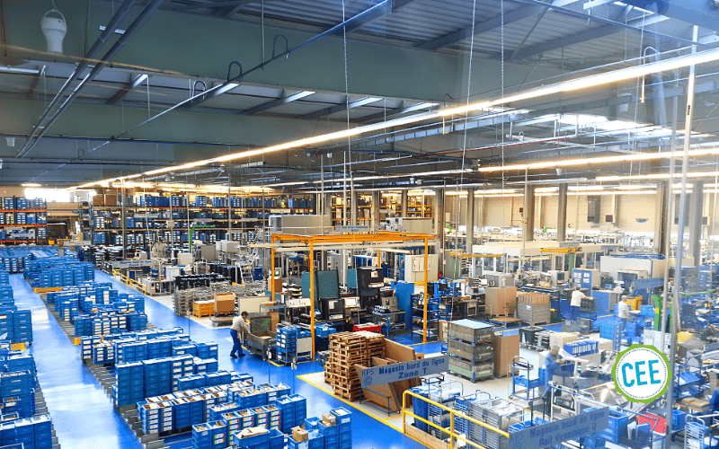 Installation de déstratificateurs Airius dans une entreprise qui bénéficie de la prime CEE industrie