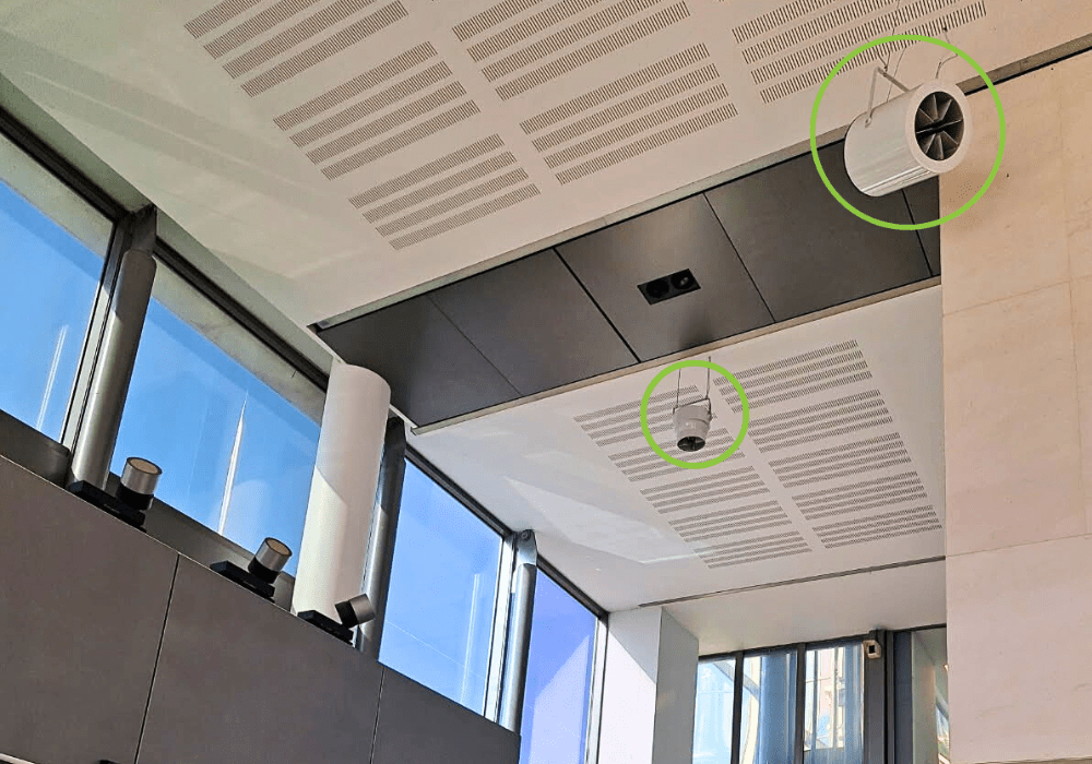 évacuation air chaud grâce à Airius