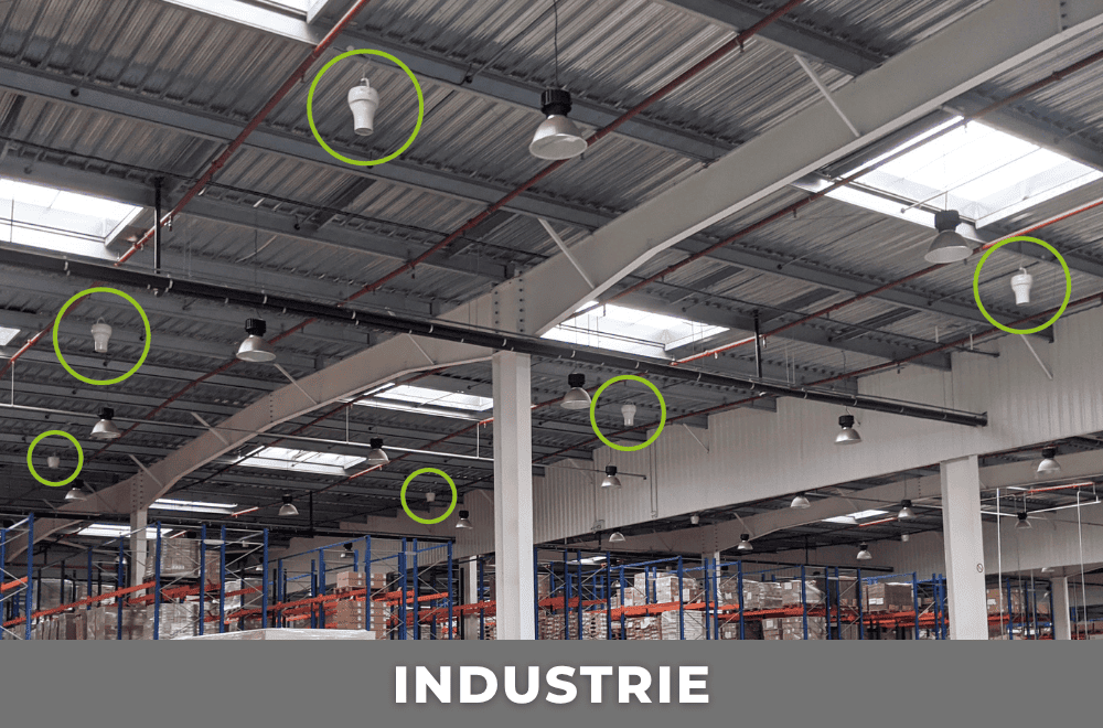 Intsallation de déstratificateurs Airius en industrie