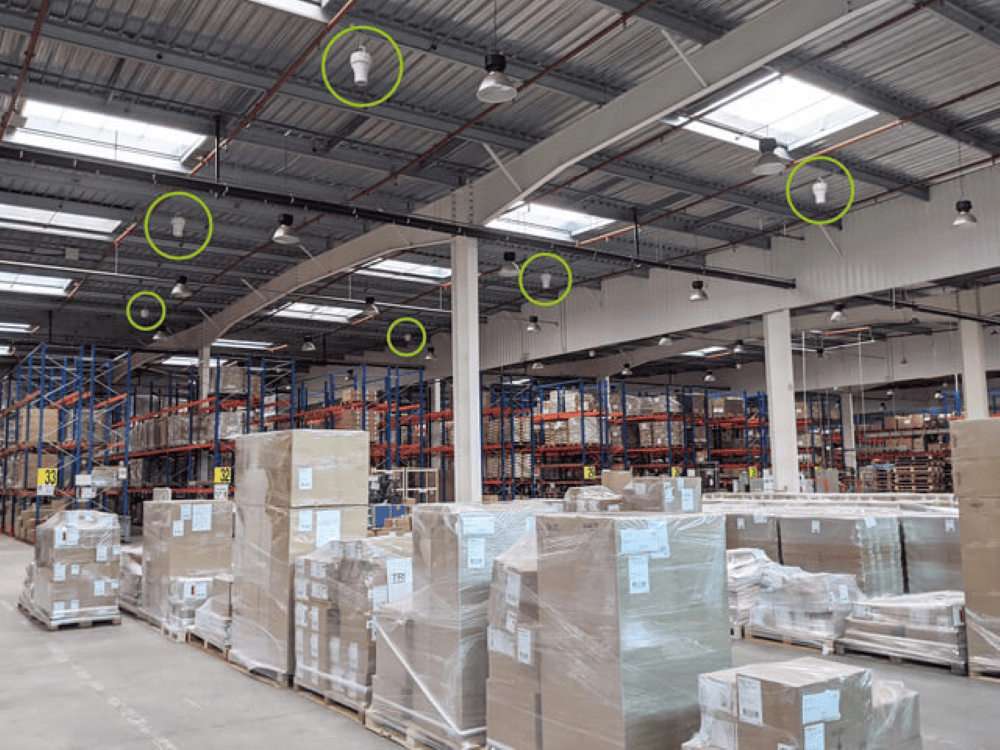 Instalación de desestratificadores en los almacenes para optimizar el sistema de calefacción