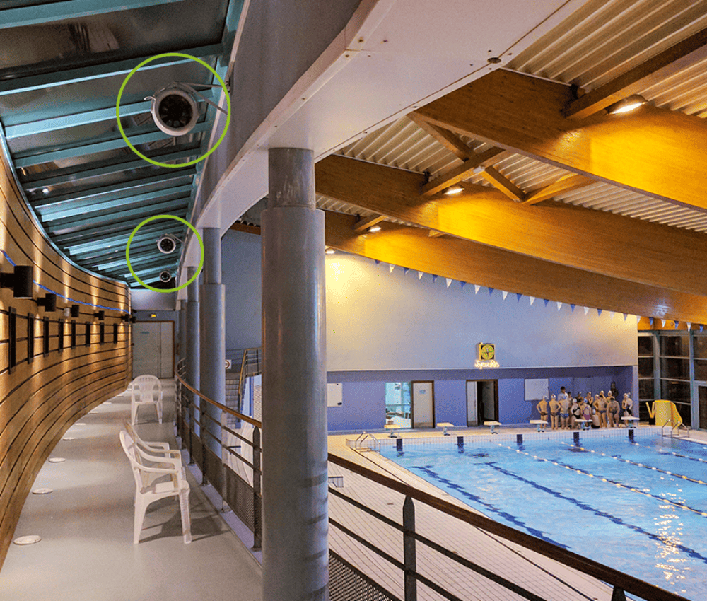 Installation de déstratificateurs Airius dans une piscine