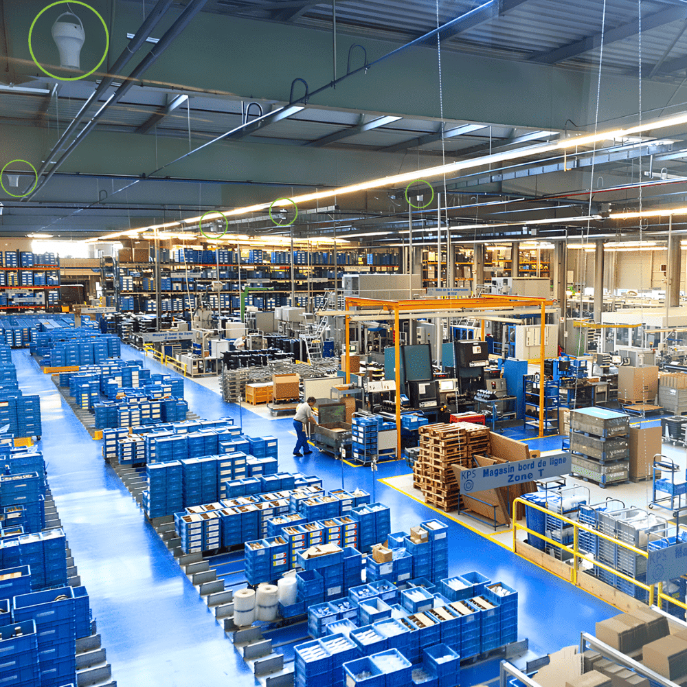 Installation de déstratificateurs Airius dans l'entrepôt Knorr Bremse qui bénéficie de la prime CEE industrie