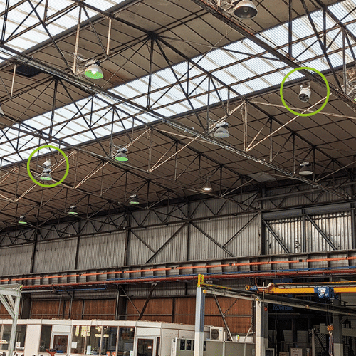 Installation de déstratificateurs Airius dans l'usine Constellium