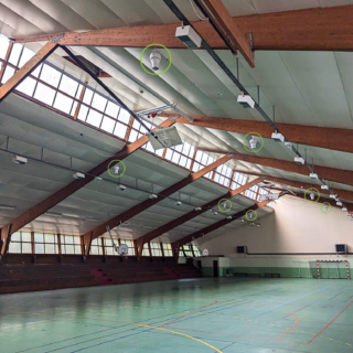 Installation Airius dans une salle de sports