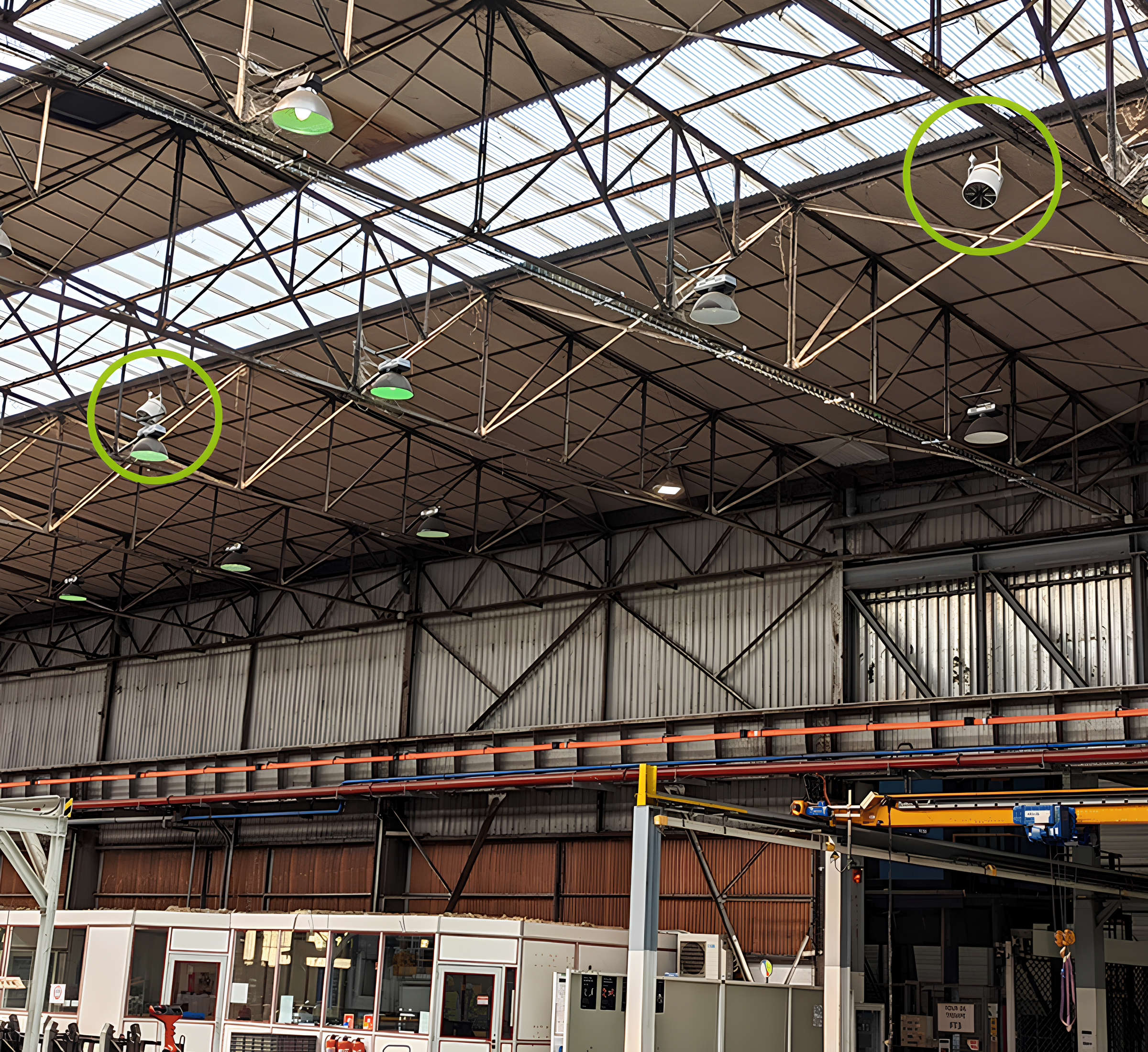 Installation des déstratificateurs Airius sur le site Constellium Montreuil-Juigné