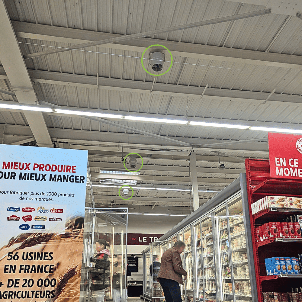 Destratificateurs d'air AIRIUS installés en grande distribution
