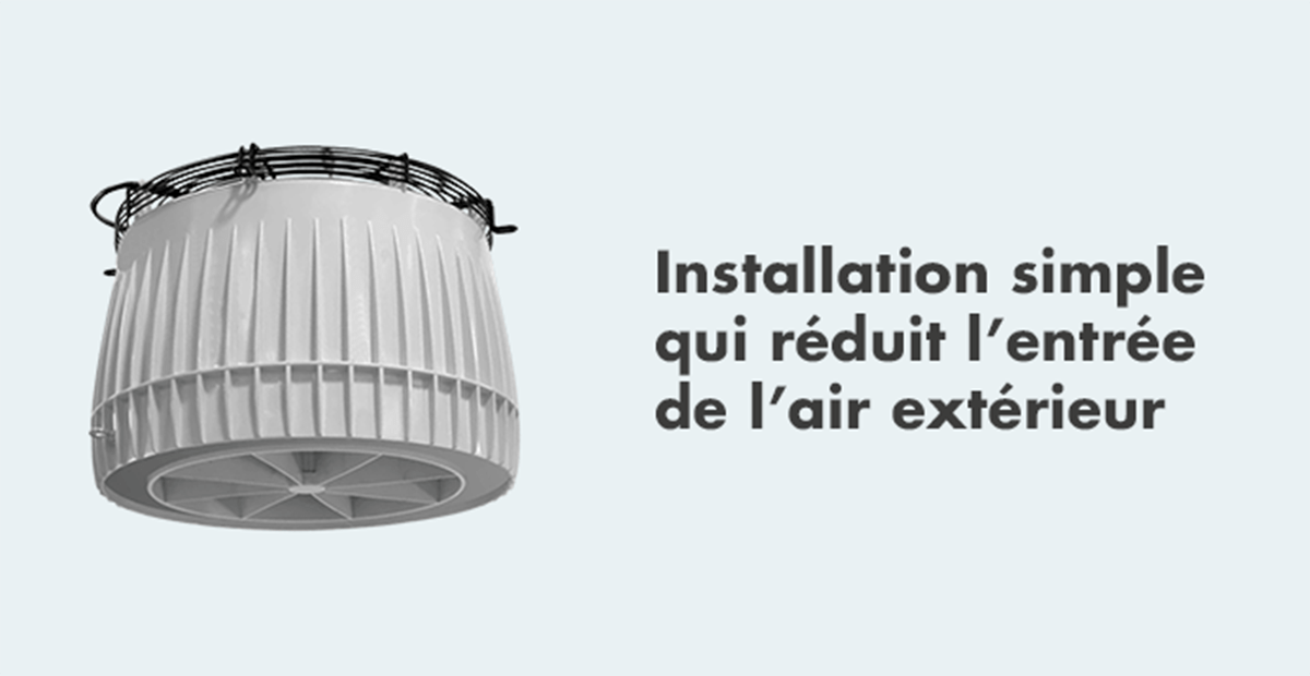 Installation d'un rideau d'air chaud